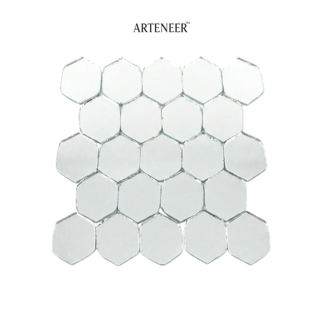 Silver Ls hexa Shape  Mirror