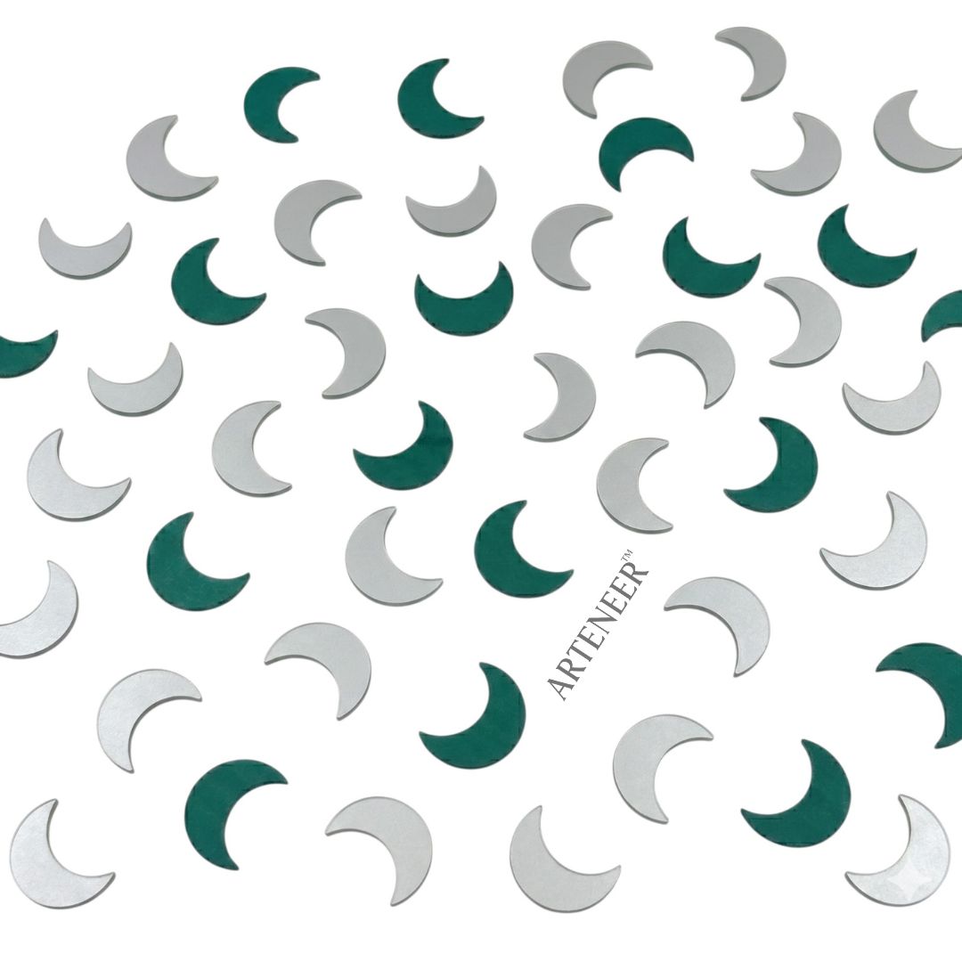 Silver Moon Shape  Mirror