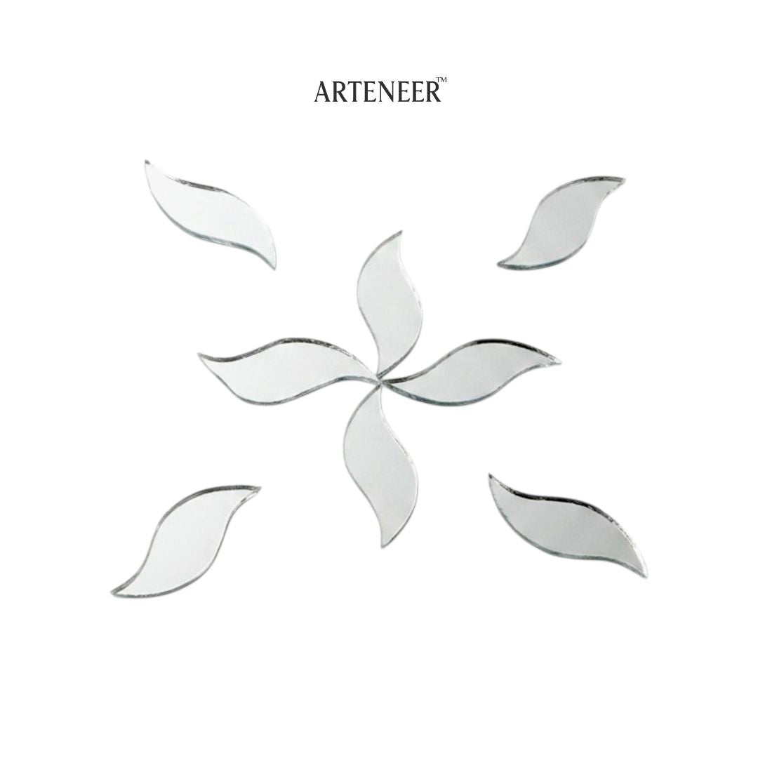 Silver S-Leaf Shape Mirror