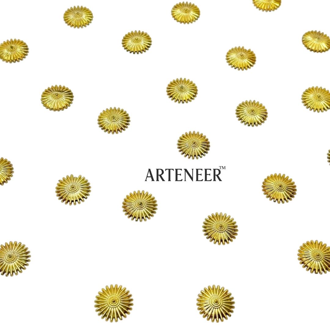 Golden Indian Items for Jewellery & Craft – C-Shape, Eye & Star Locket – 100g Pack