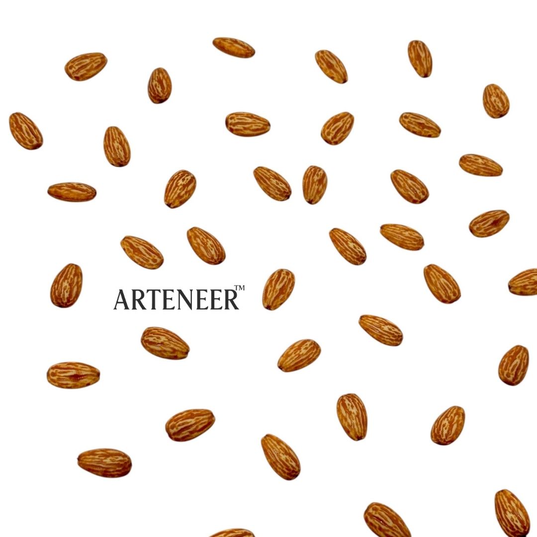Dry Fruit Shape Beads (Kaju, Badam, Elaichi) for Jewellery & Décor – 100g Pack
