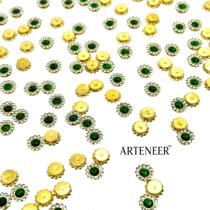 Diamond Button Stones for Blouse, Jewellery & Craft – 100g Pack (Approx. 470 Pcs) – 5 Colours