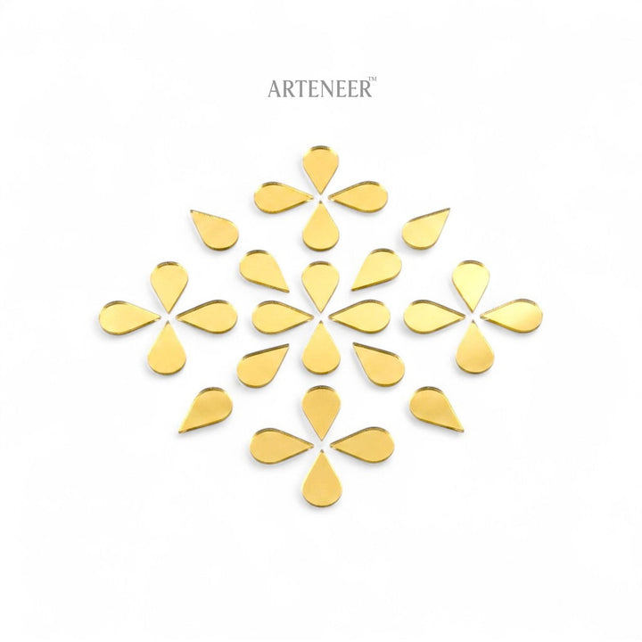 Golden Almond Shape Mirror