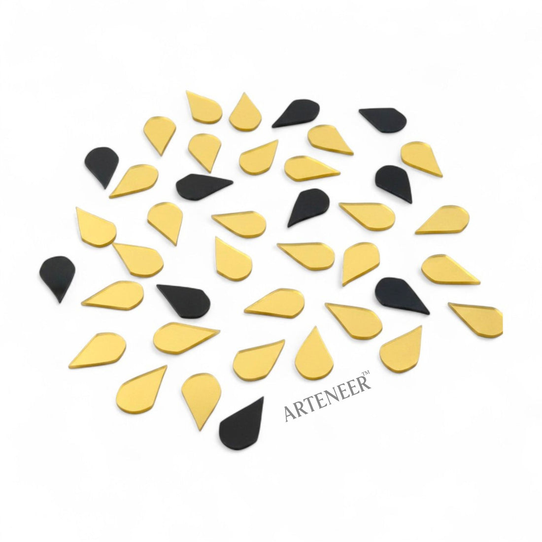 Golden Almond Shape Mirror