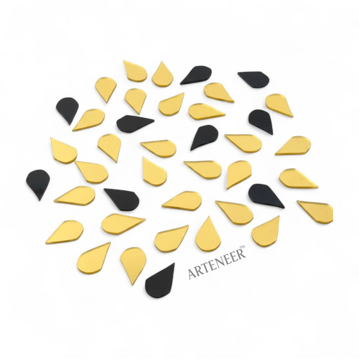 Golden Almond Shape Mirror