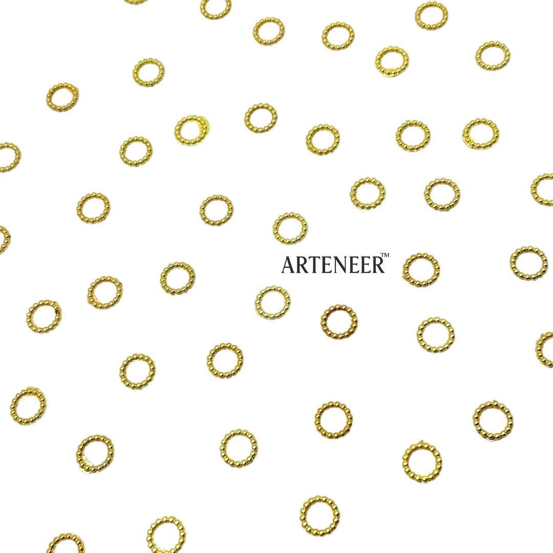 White & Golden Fittings for Jewellery & Craft – 100g Pack – Dana, Moon & Ring Designs