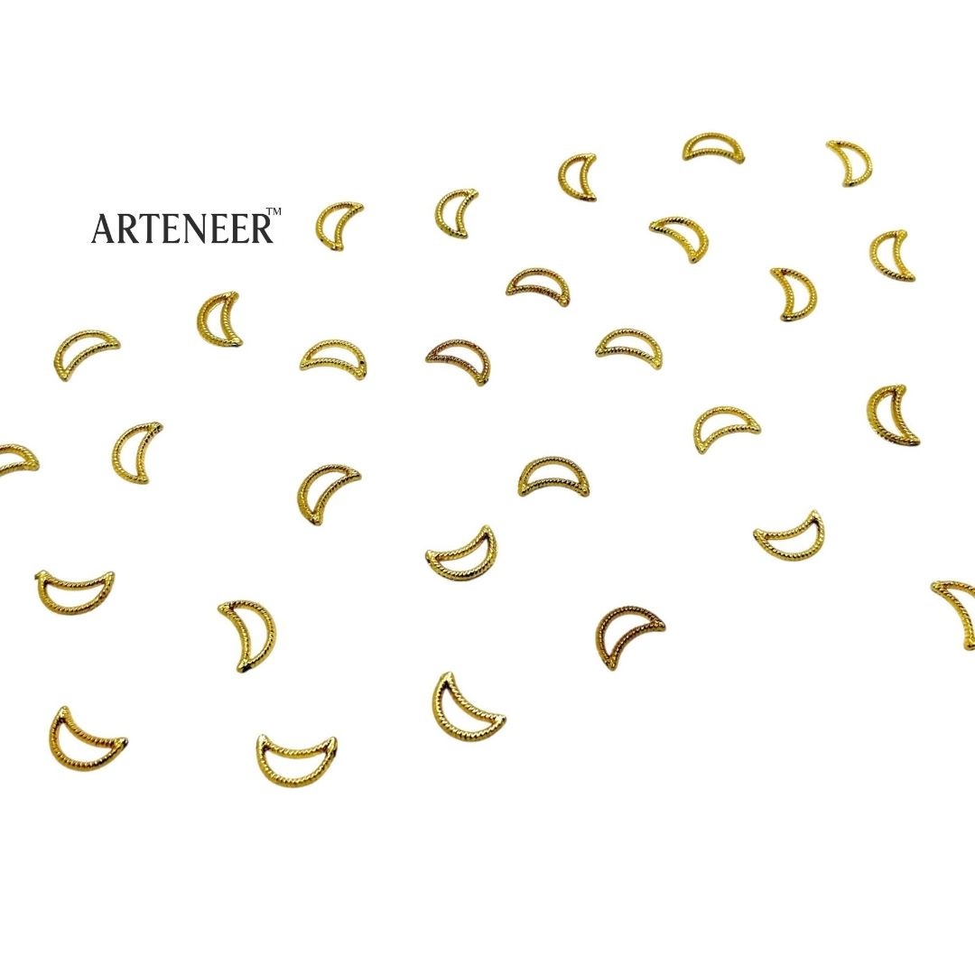 White & Golden Fittings for Jewellery & Craft – 100g Pack – Dana, Moon & Ring Designs