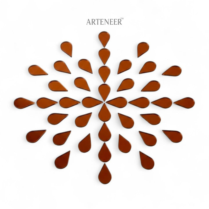 Red Almond Shape Mirror