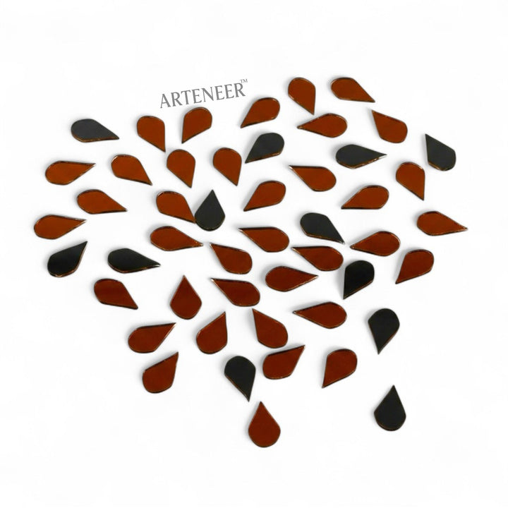 Red Almond Shape Mirror