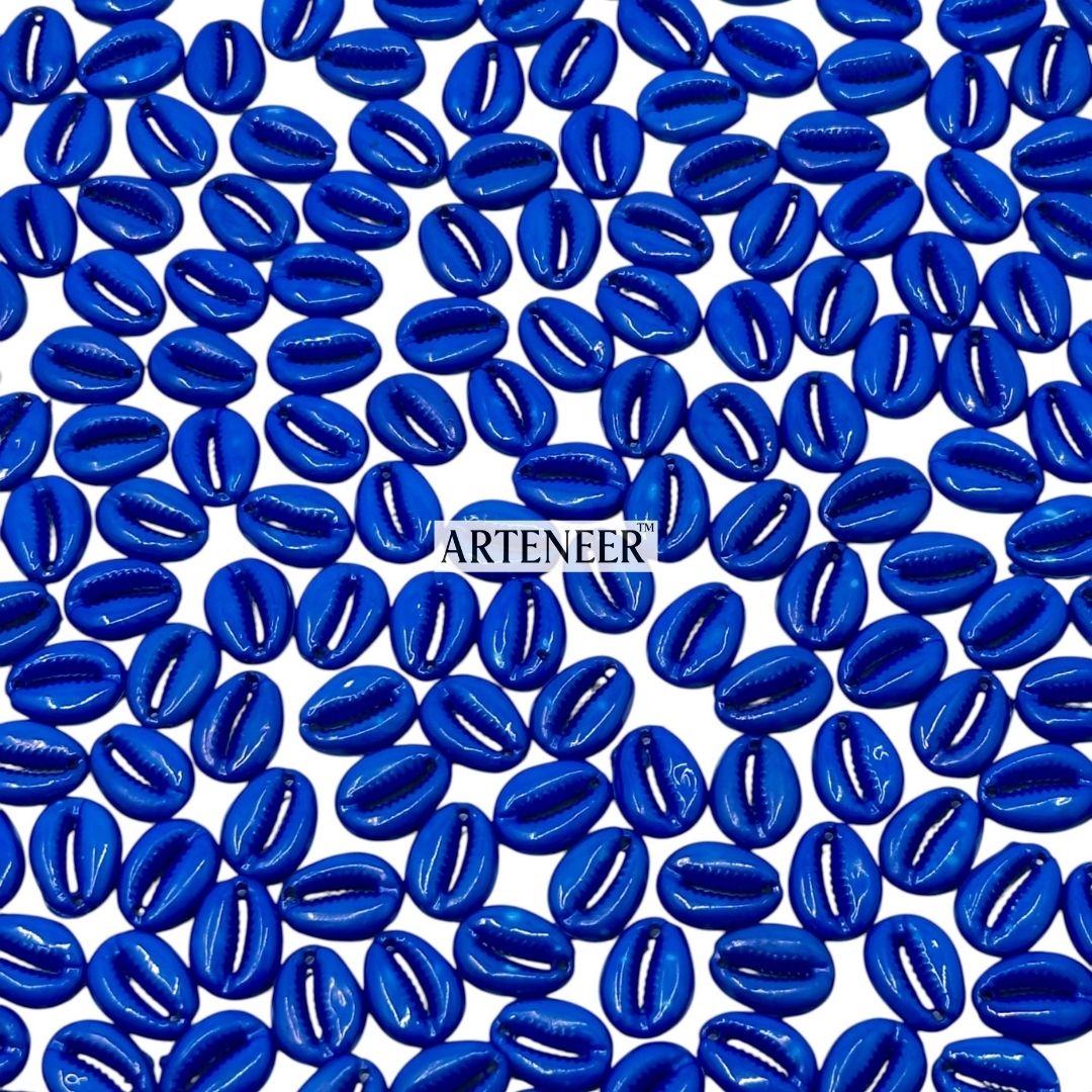 Kodi (Cowrie) Beads for Jewellery, Garba & Craft – 100g Pack (Approx. 350 Pcs) – 11 Colours