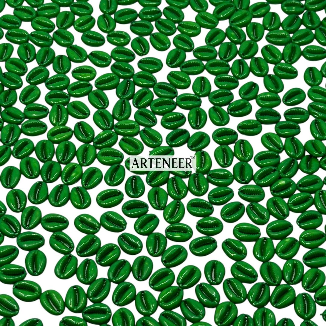 Kodi (Cowrie) Beads for Jewellery, Garba & Craft – 100g Pack (Approx. 350 Pcs) – 11 Colours