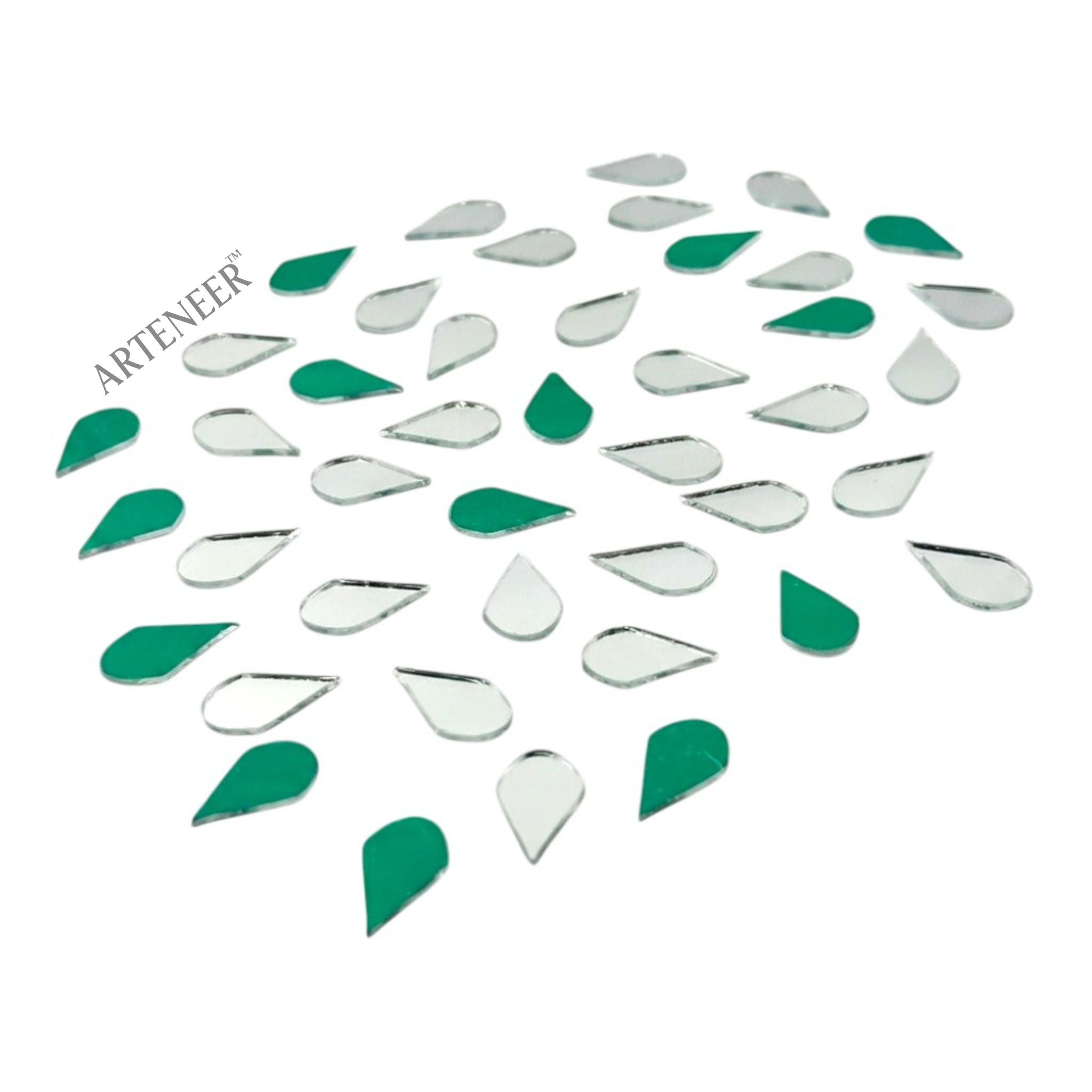 Silver Almond Shape Mirror