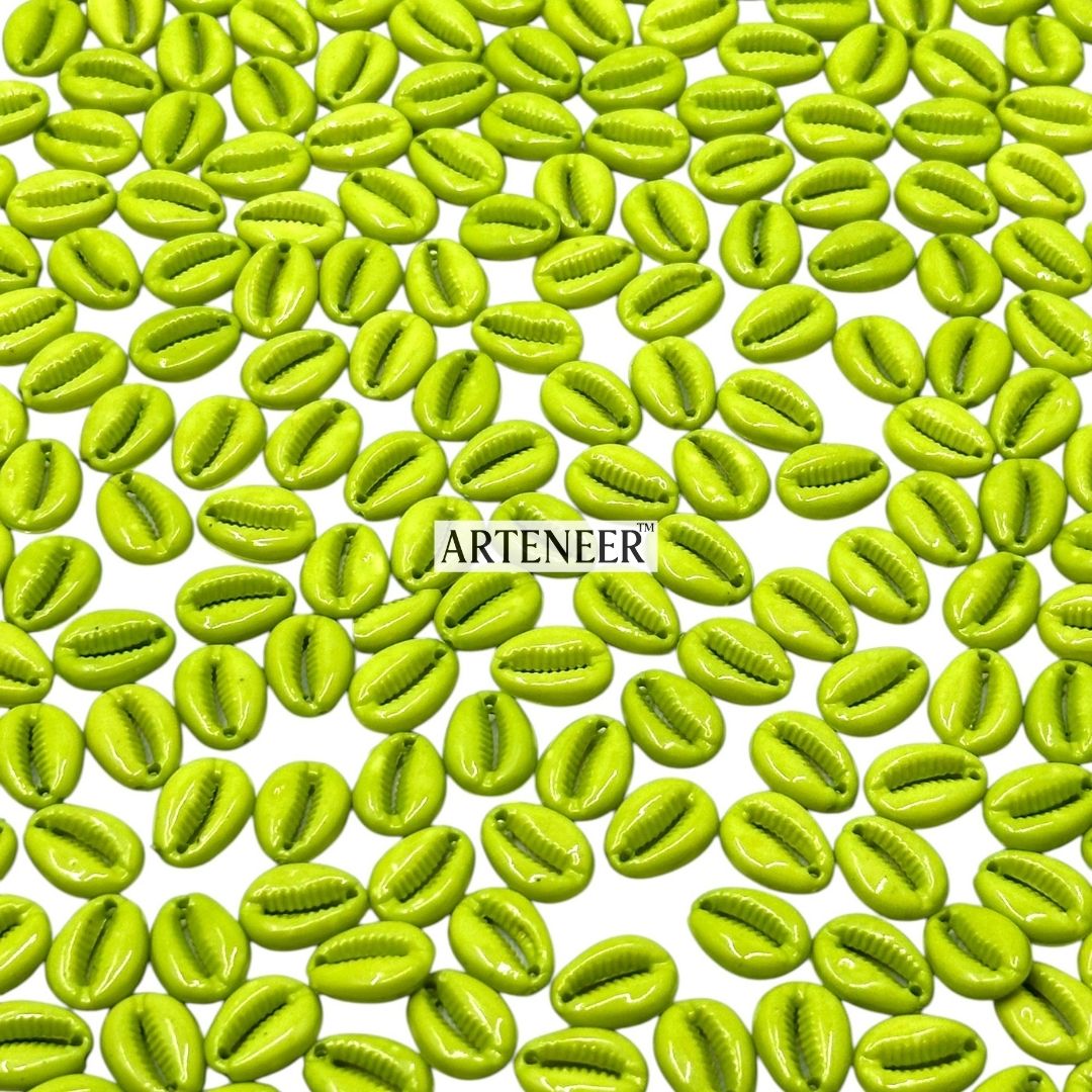Kodi (Cowrie) Beads for Jewellery, Garba & Craft – 100g Pack (Approx. 350 Pcs) – 11 Colours