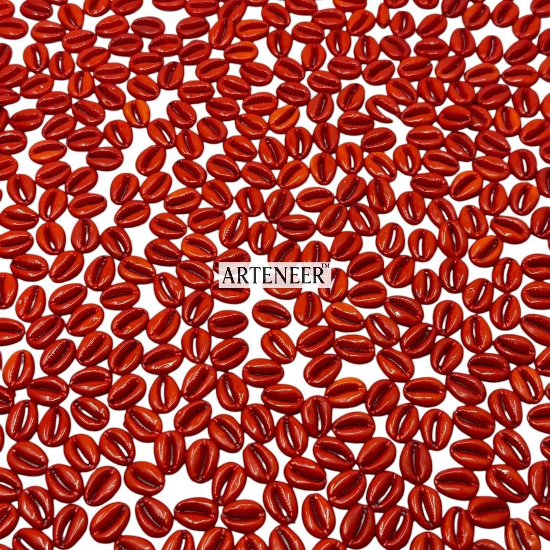 Kodi (Cowrie) Beads for Jewellery, Garba & Craft – 100g Pack (Approx. 350 Pcs) – 11 Colours