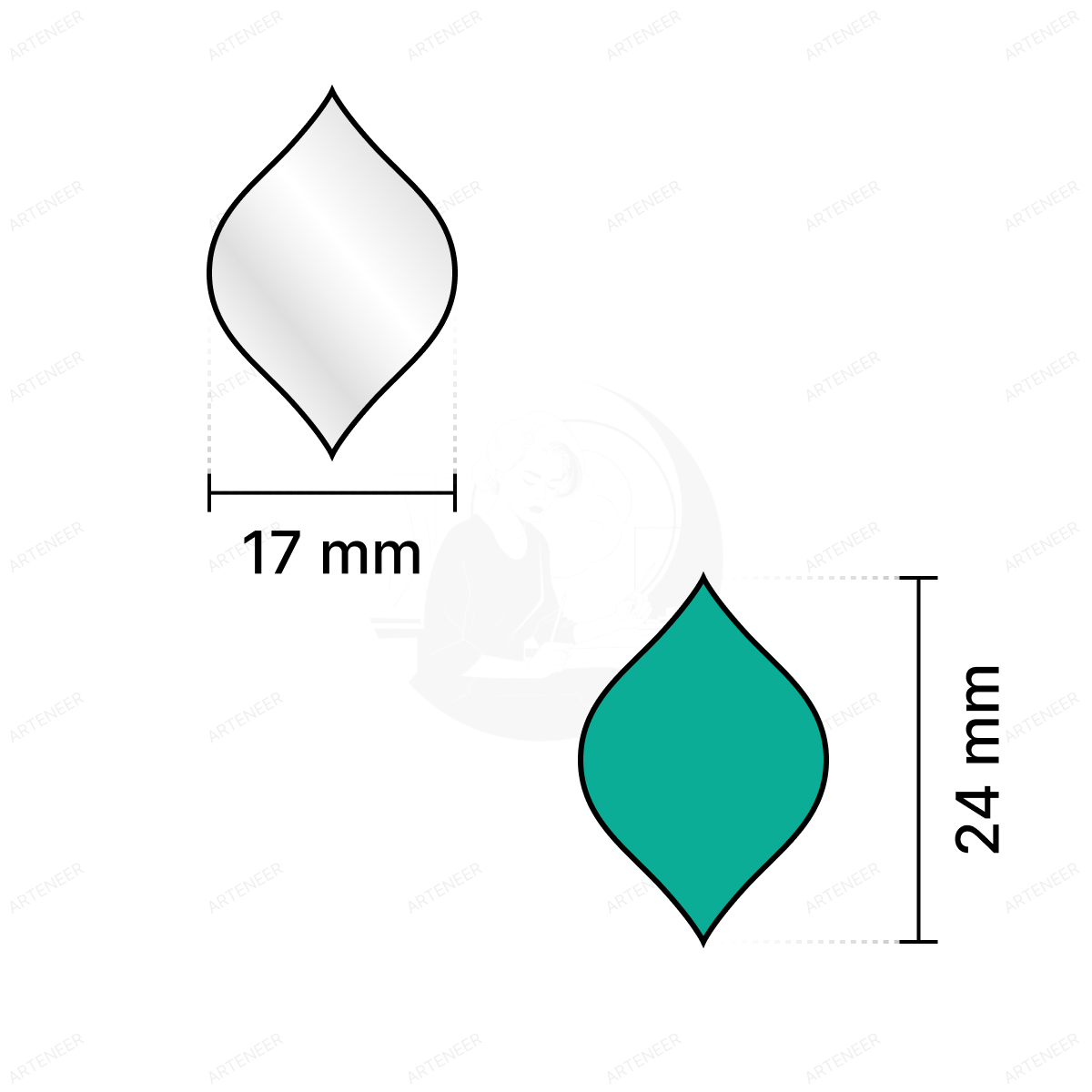 Silver Seashell Shape Mirror