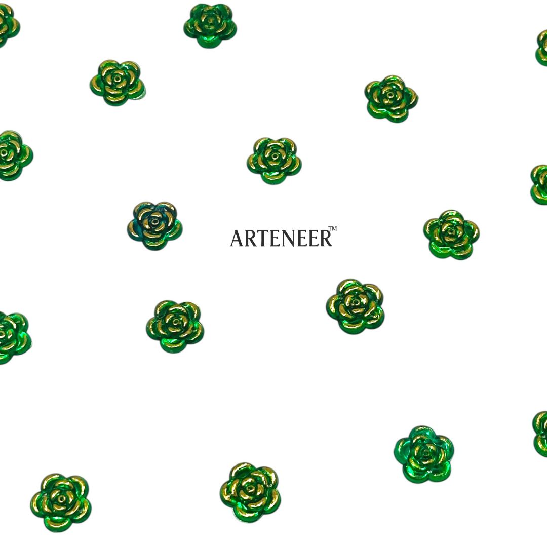 Rose Chatons Stones for Jewellery & Blouse Work – 100g Pack (Approx. 360 Pcs) – 9 Colours