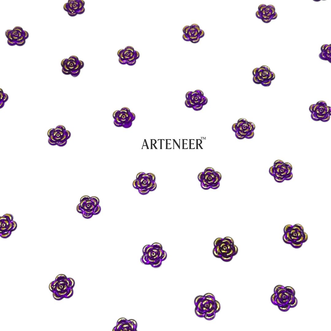 Rose Chatons Stones for Jewellery & Blouse Work – 100g Pack (Approx. 360 Pcs) – 9 Colours