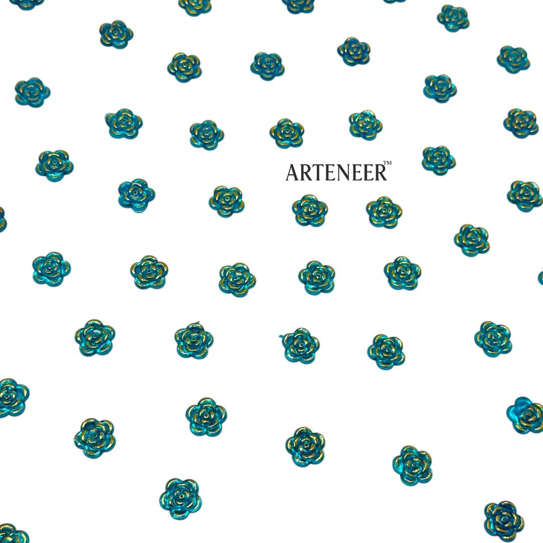 Rose Chatons Stones for Jewellery & Blouse Work – 100g Pack (Approx. 360 Pcs) – 9 Colours