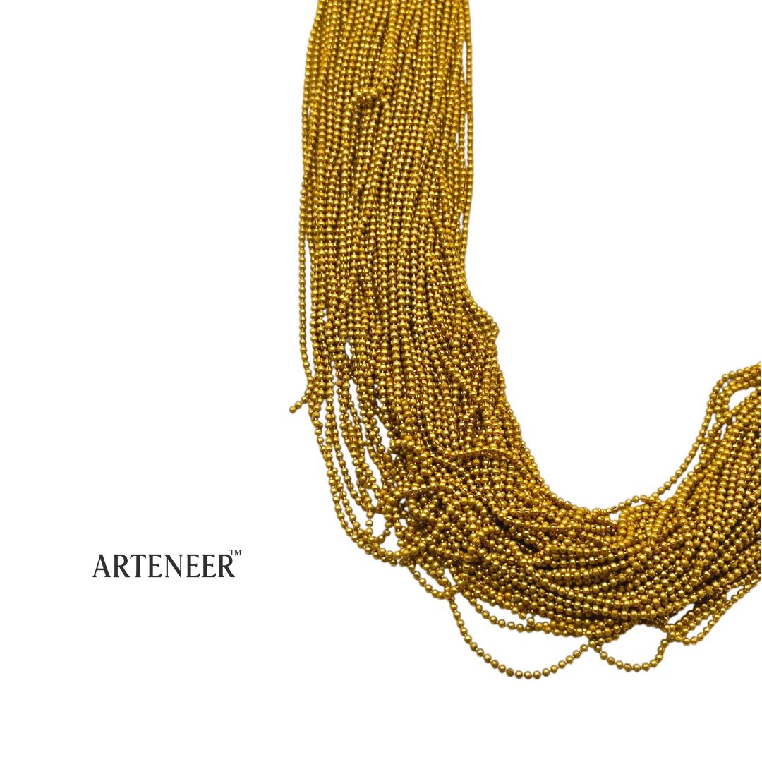 Coloured Metal Ball Chain for Jewellery & Craft – 100g Roll (Approx. 45 ft) – 8 Colours