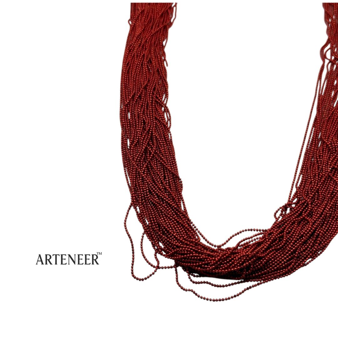 Coloured Metal Ball Chain for Jewellery & Craft – 100g Roll (Approx. 45 ft) – 8 Colours
