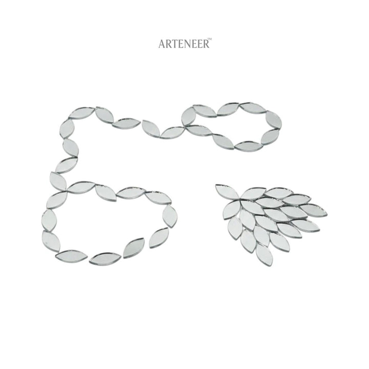 Silver Kashti Pan Shape Mirror