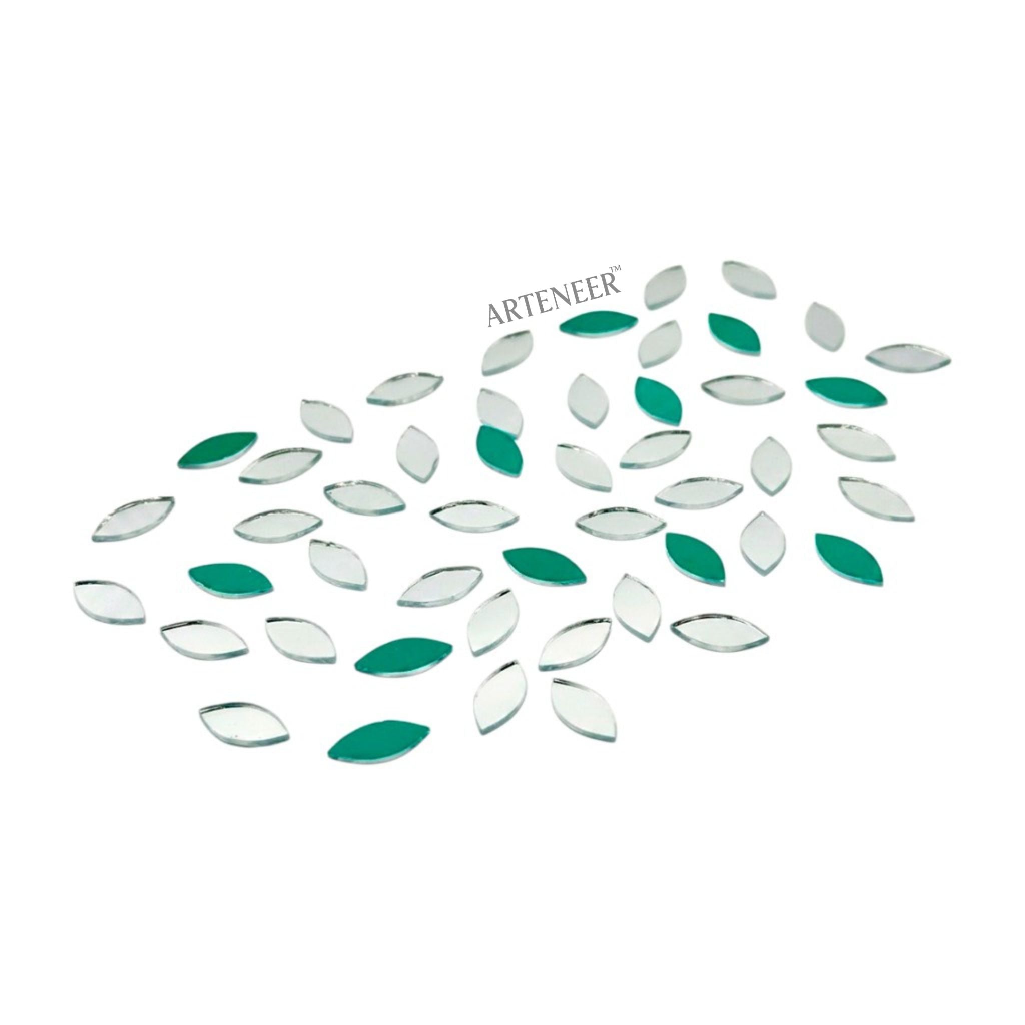 Silver Kashti Pan Shape Mirror