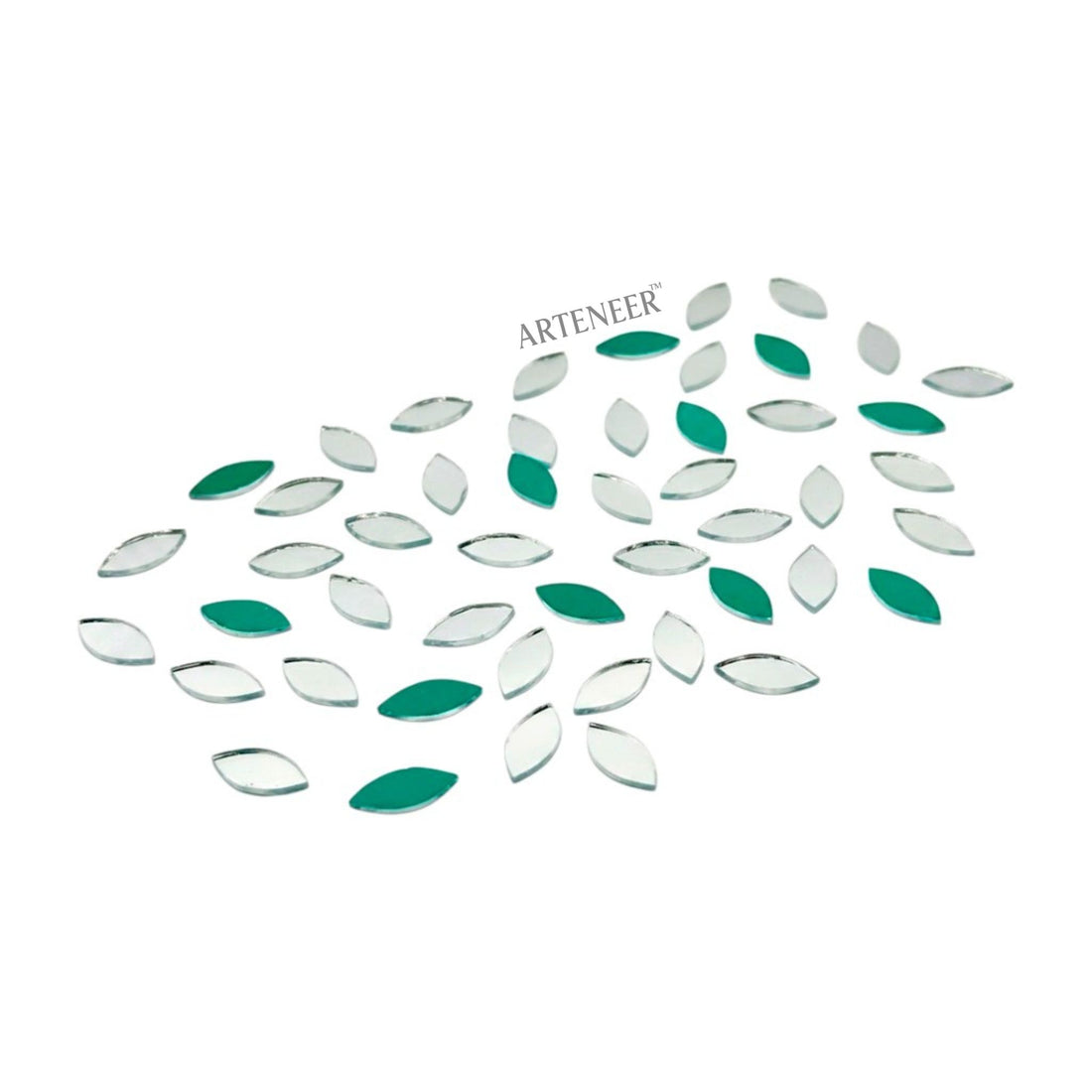 Silver Kashti Pan Shape Mirror