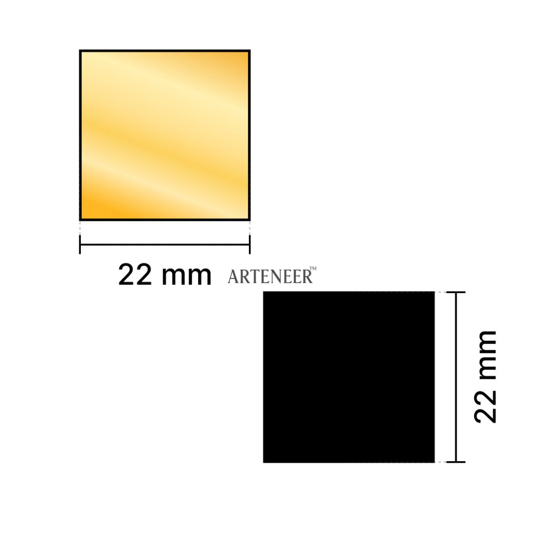 Golden Square Shape Mirror