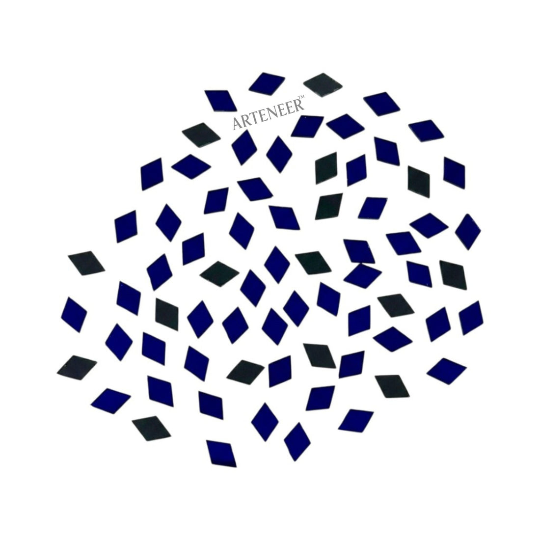 Blue Kaju Katri Shape Mirror
