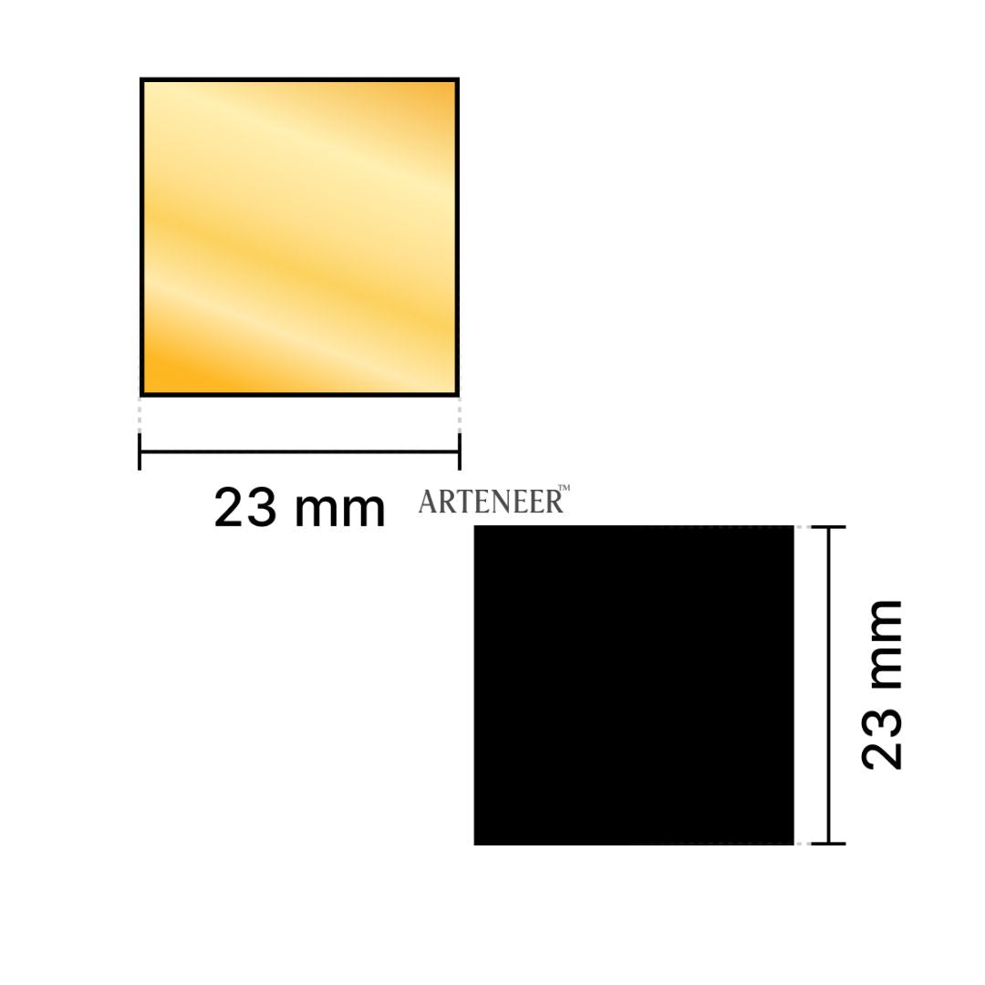 Golden Square Shape Mirror