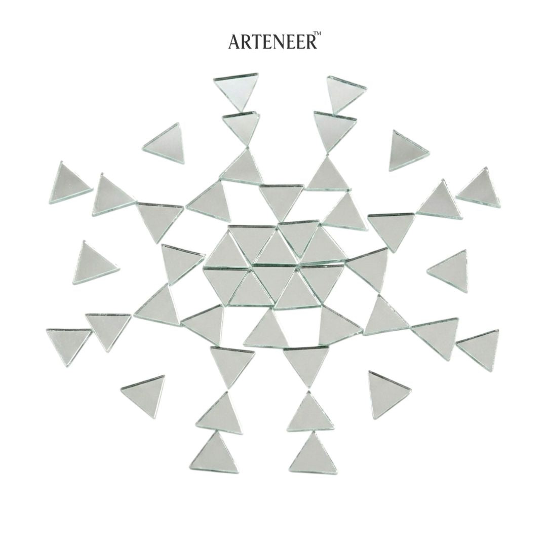 Silver Triangle Shape Mirror