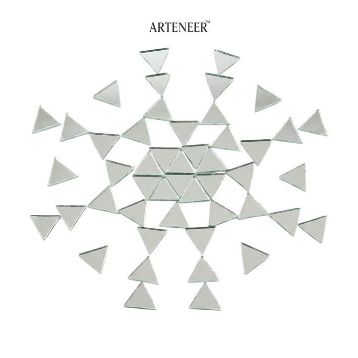 Silver Triangle Shape Mirror