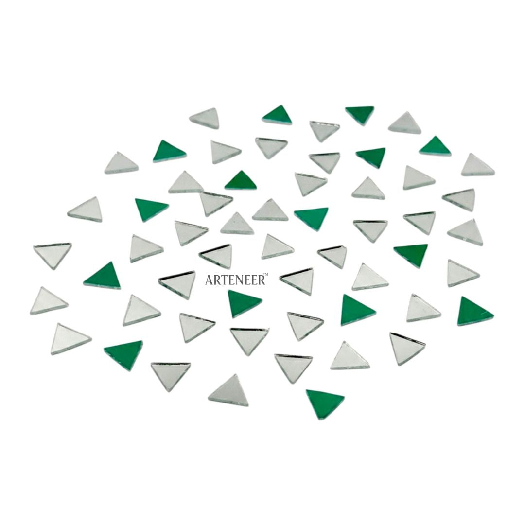 Silver Triangle Shape Mirror