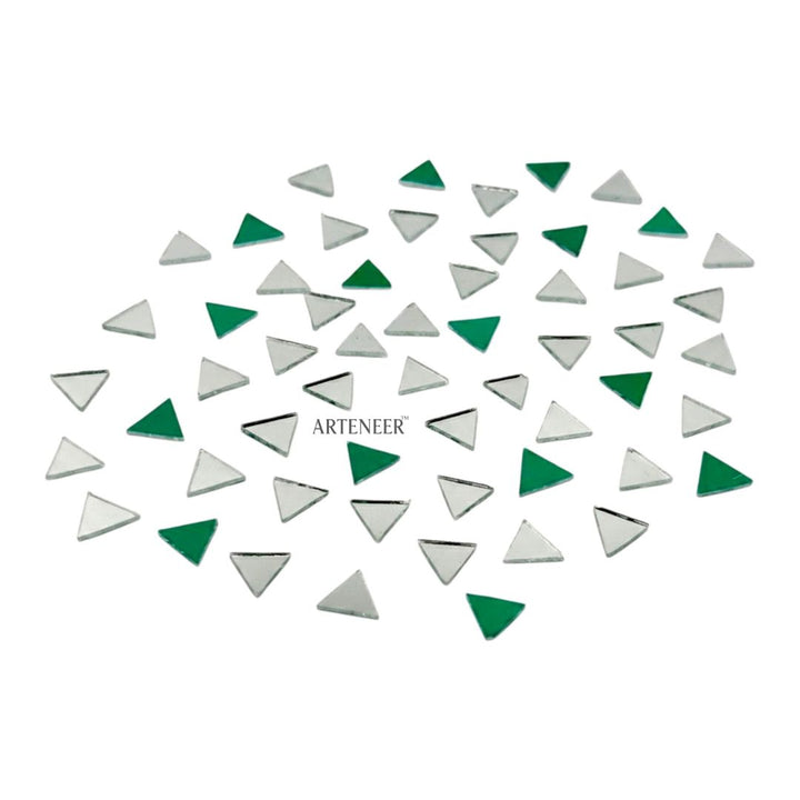 Silver Triangle Shape Mirror
