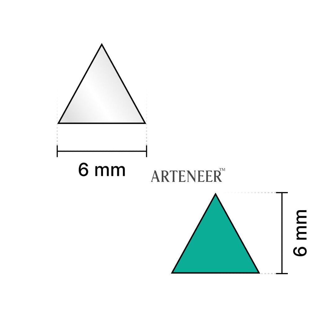 Silver Triangle Shape Mirror