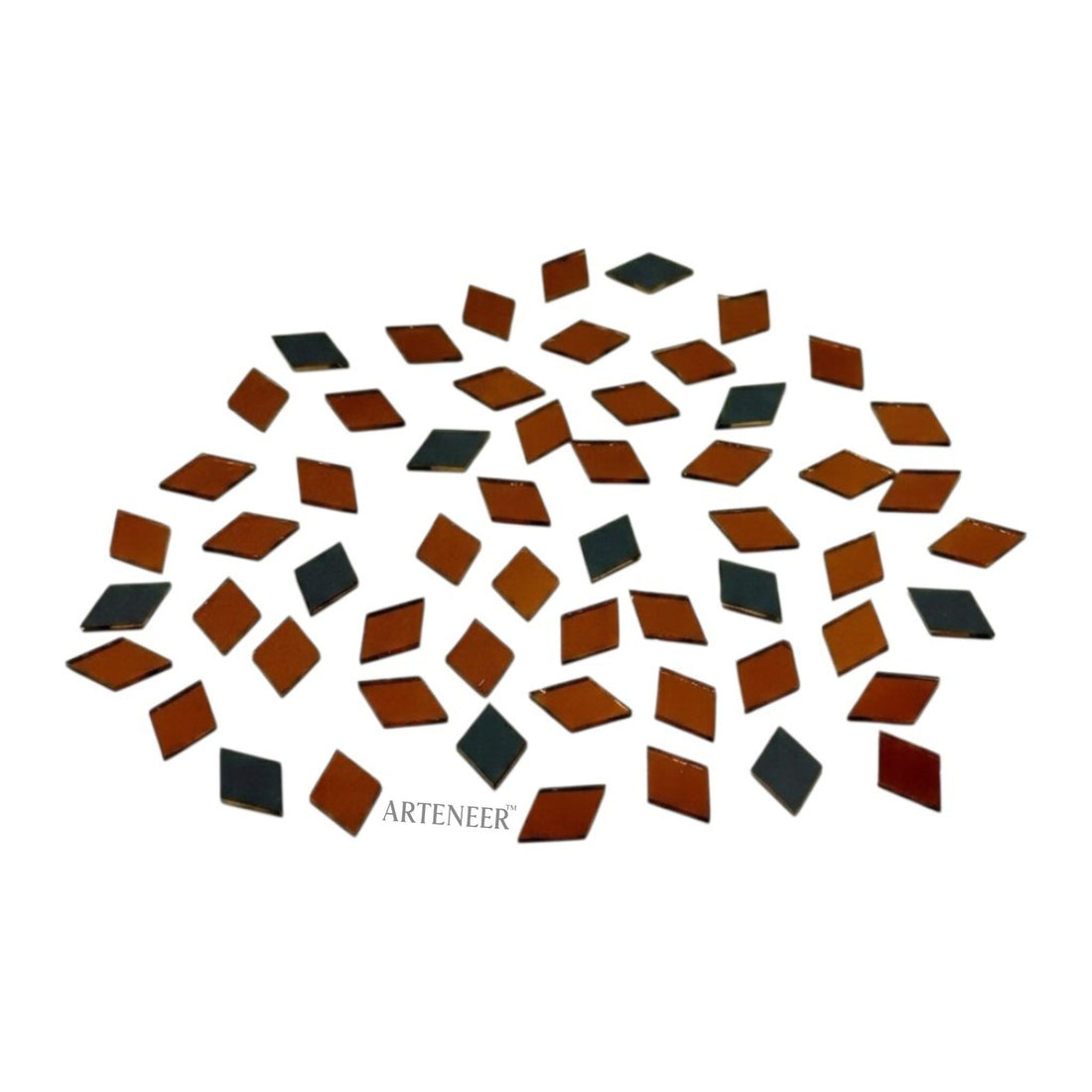Red Kaju Katri Shape Mirror