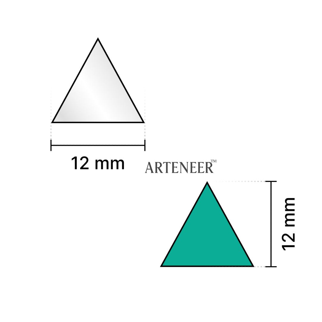 Silver Triangle Shape Mirror