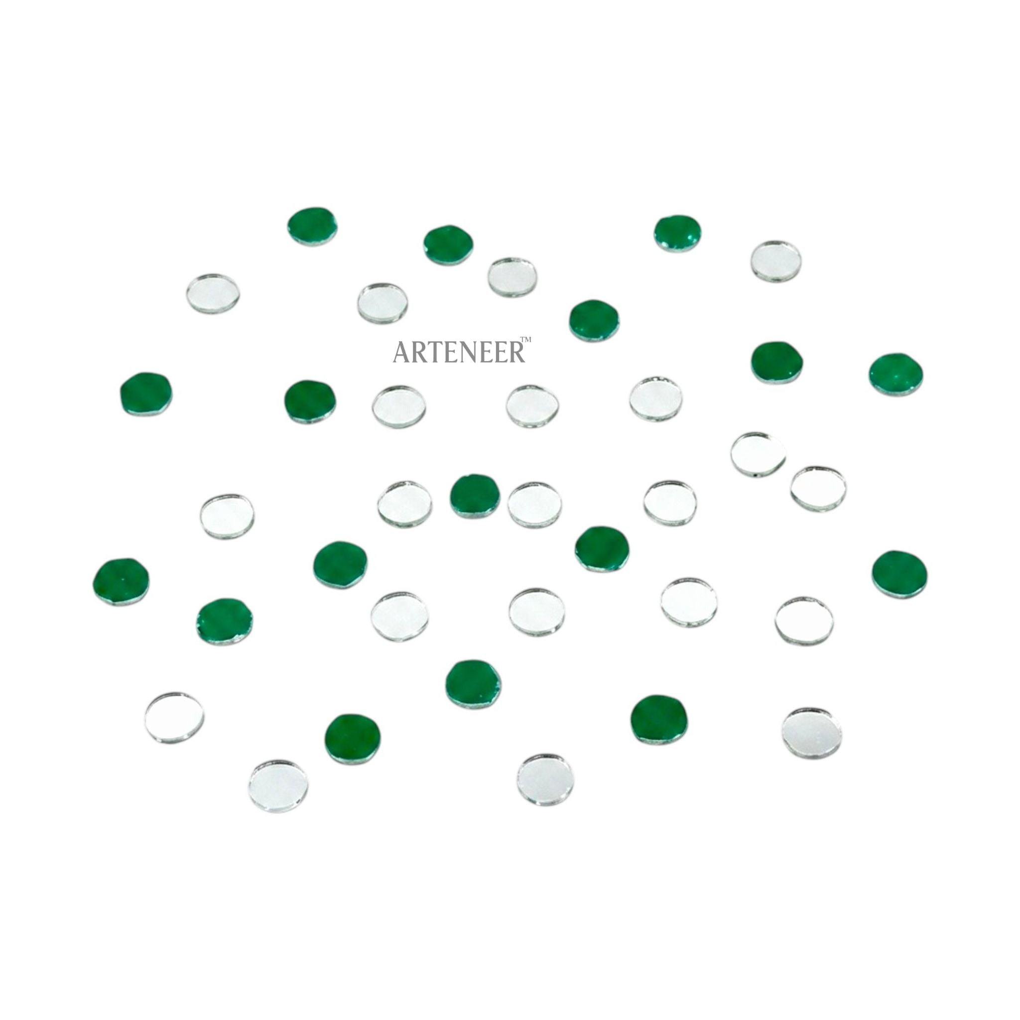 Silver Round Shape  Mirror