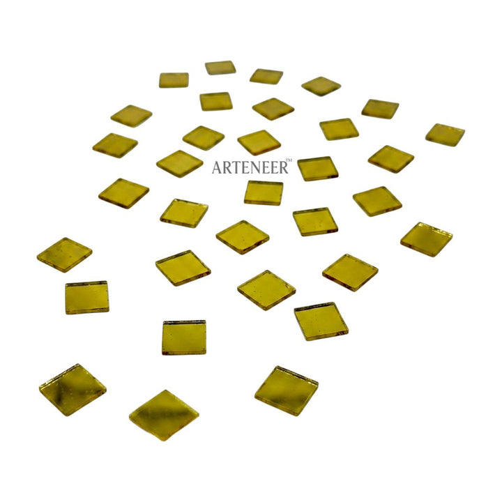 Golden Square Shape Mirror
