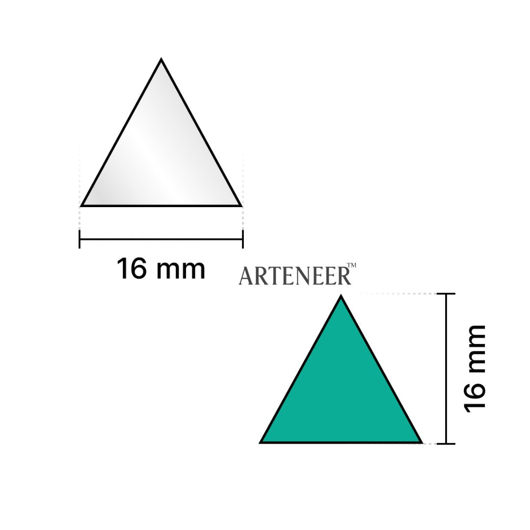 Silver Triangle Shape Mirror