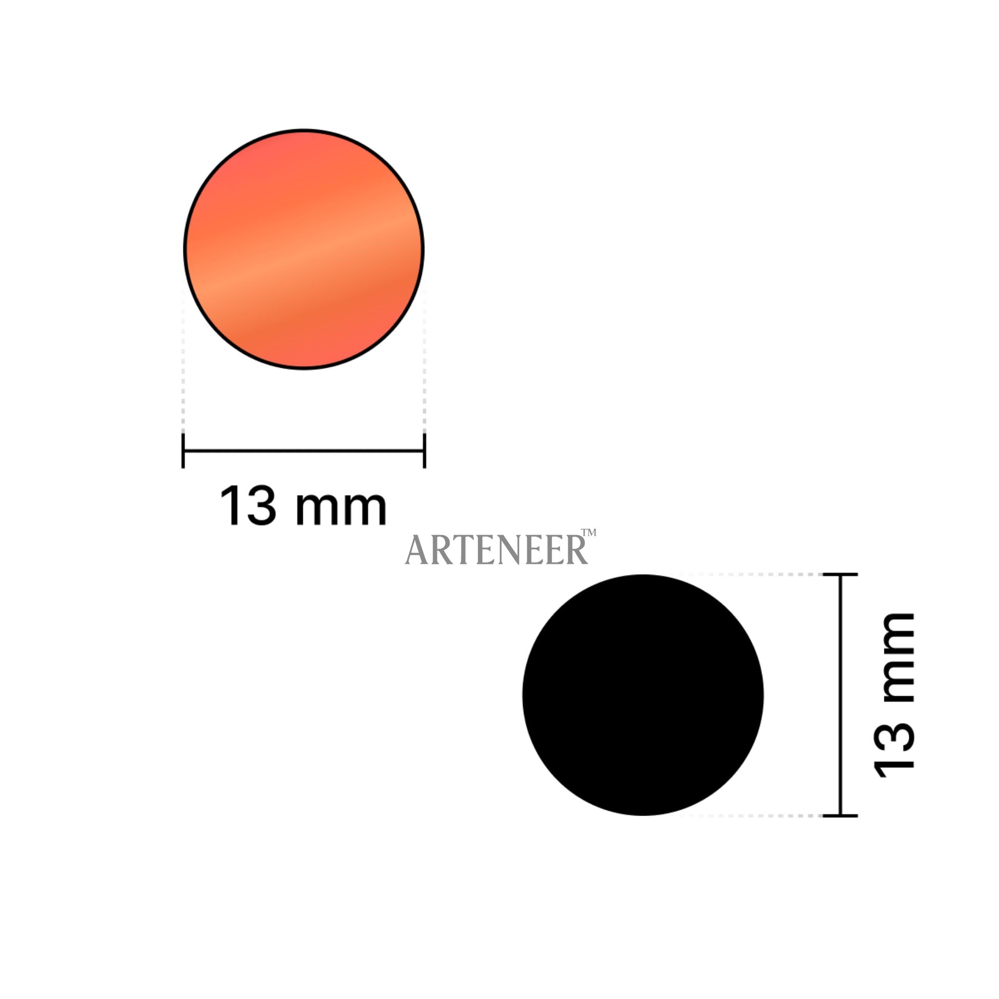 Red Round Shape Mirror