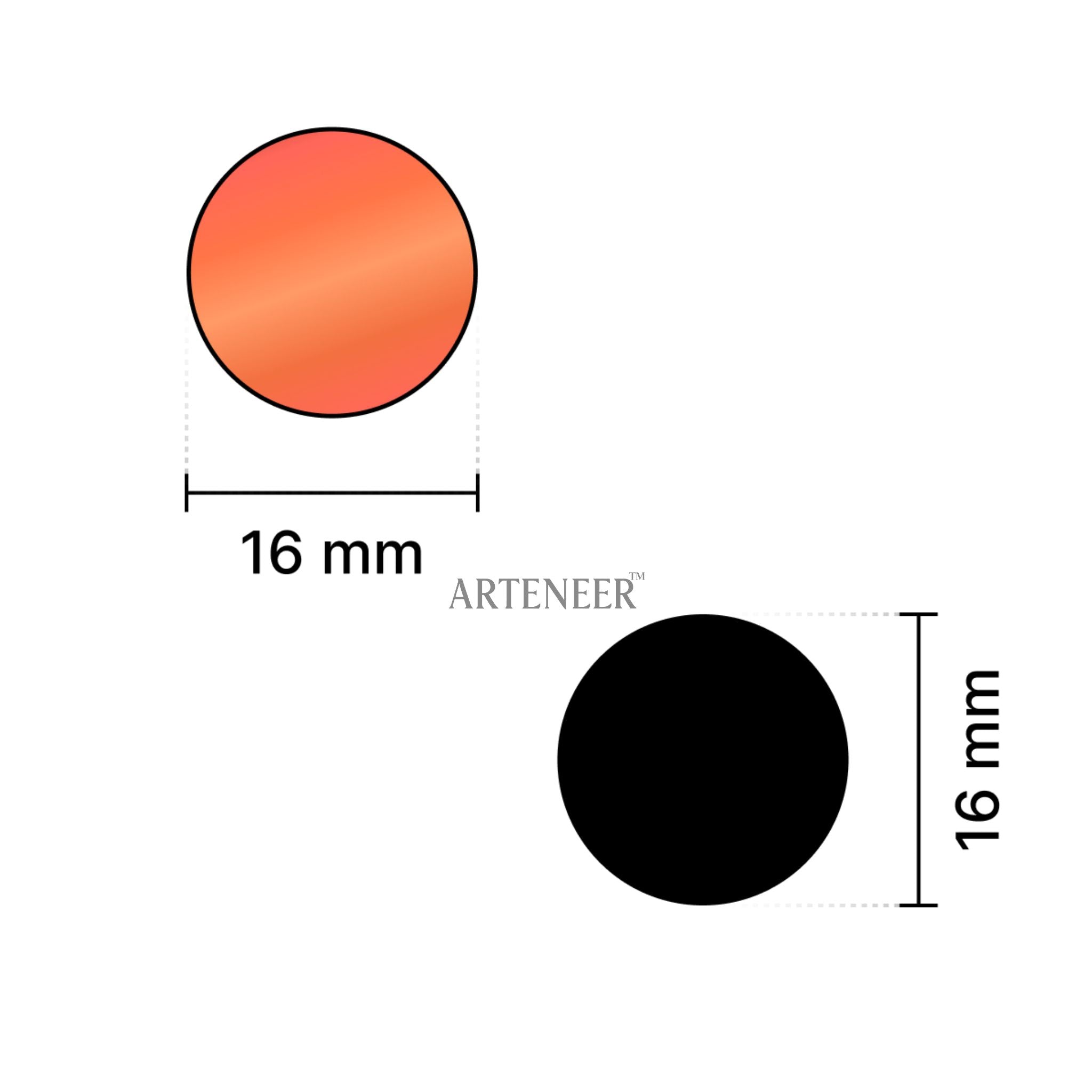 Red Round Shape Mirror