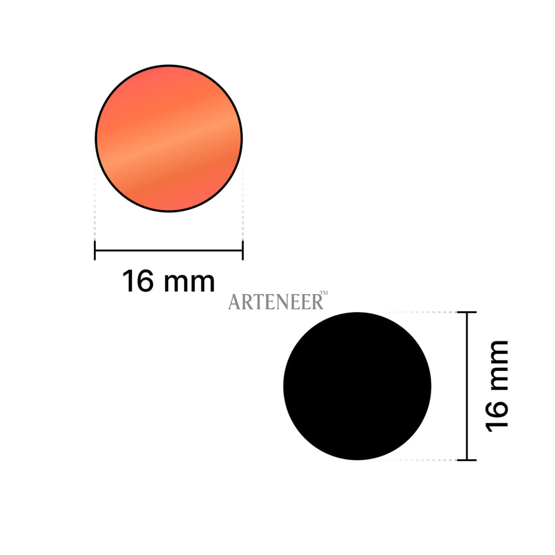 Red Round Shape Mirror