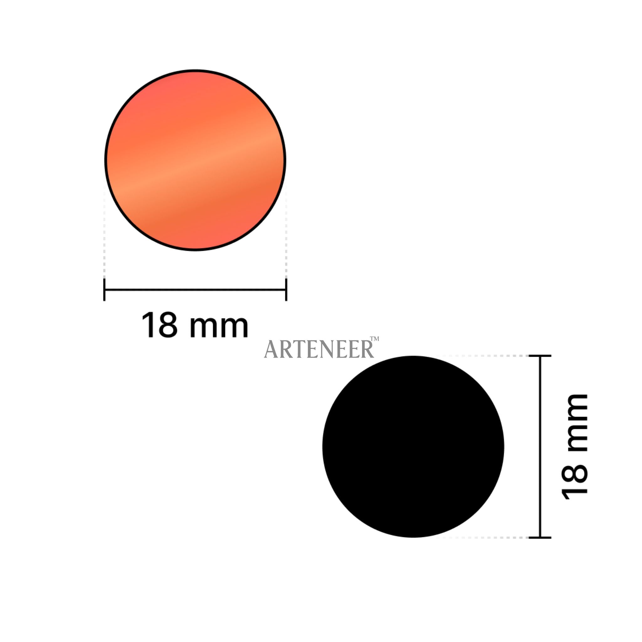 Red Round Shape Mirror