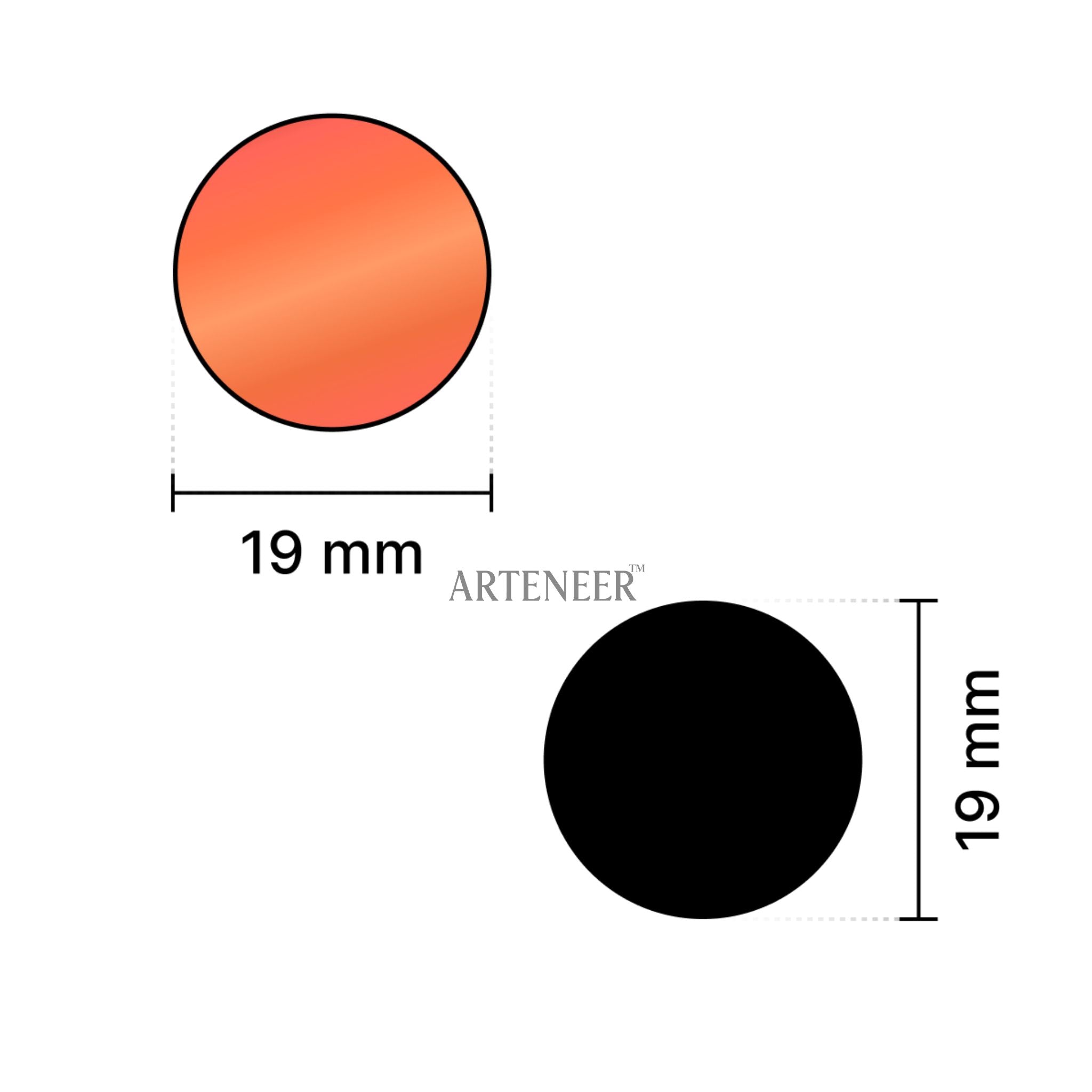 Red Round Shape Mirror