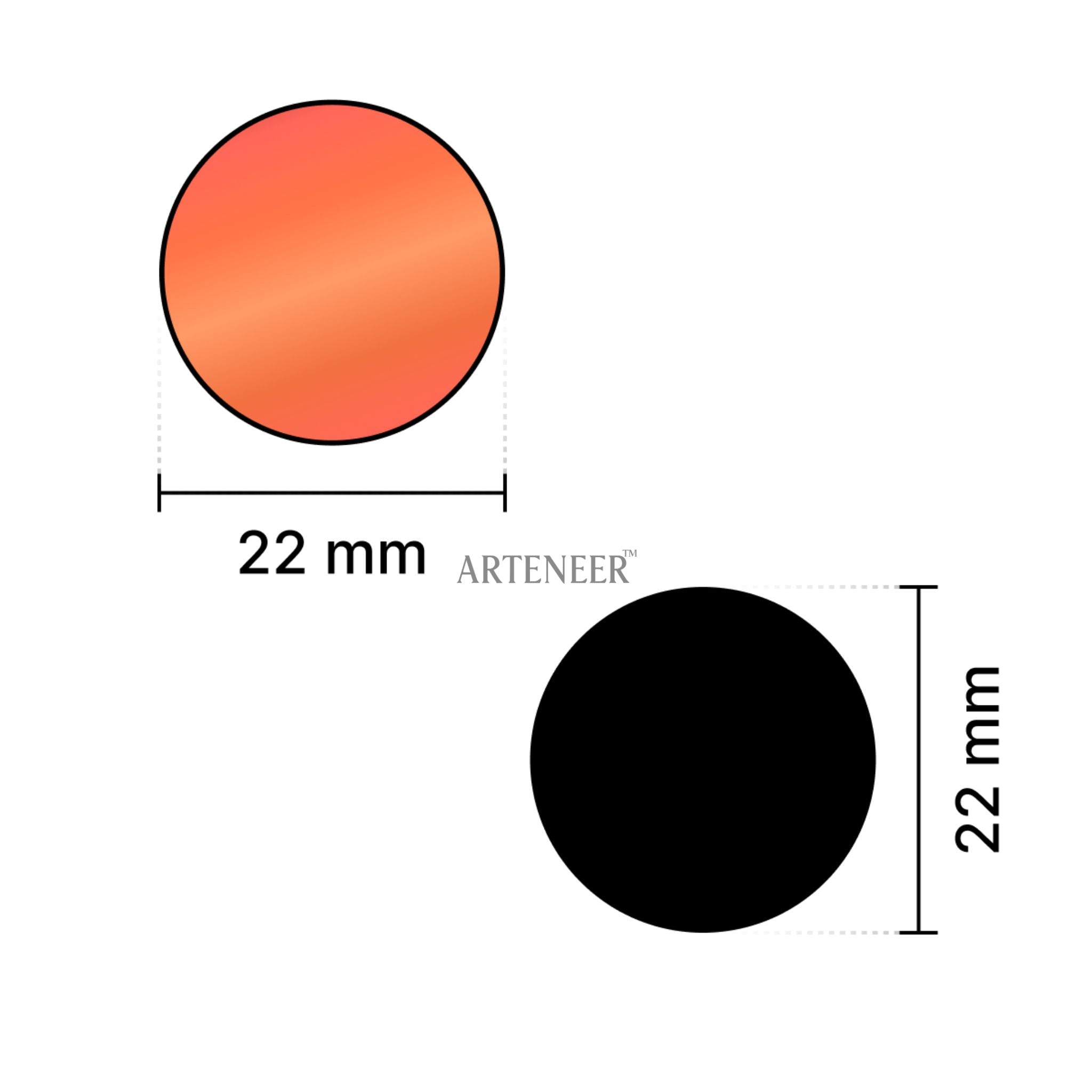 Red Round Shape Mirror