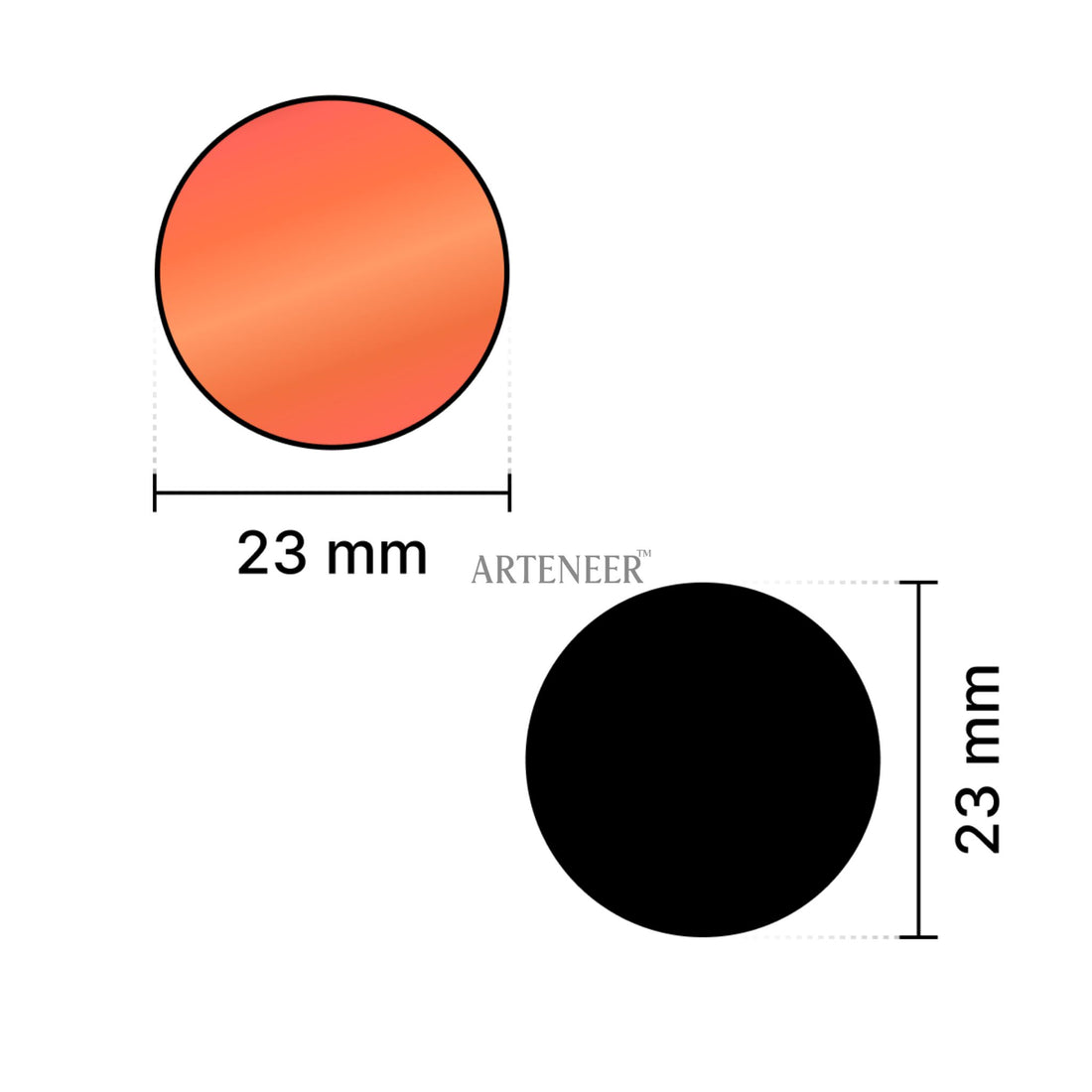 Red Round Shape Mirror