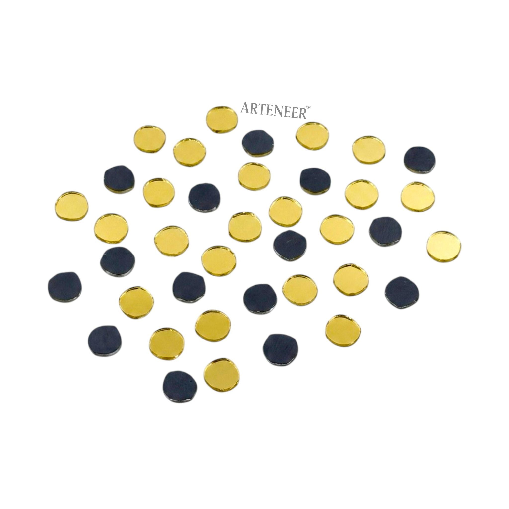 Golden Round Shape  Mirror