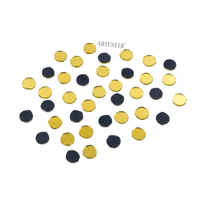 Golden Round Shape  Mirror