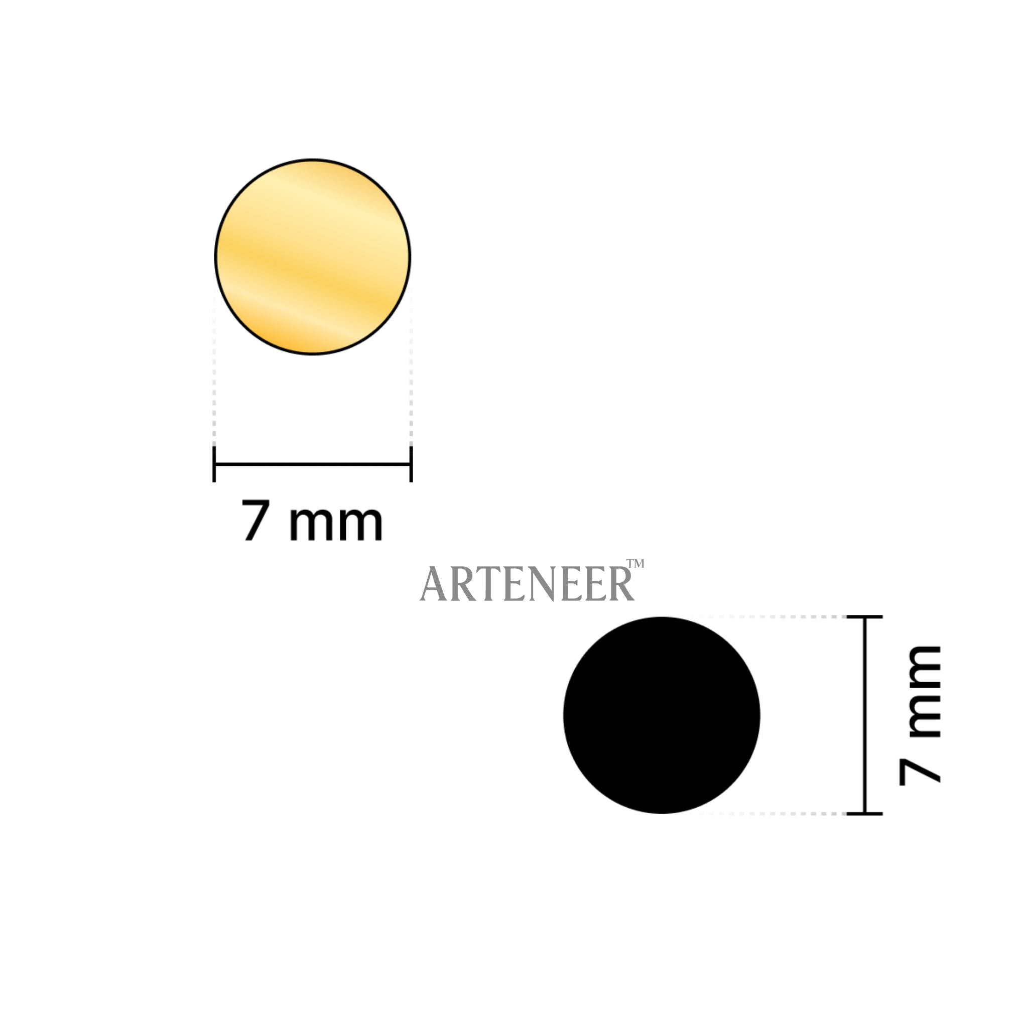Golden Round Shape  Mirror